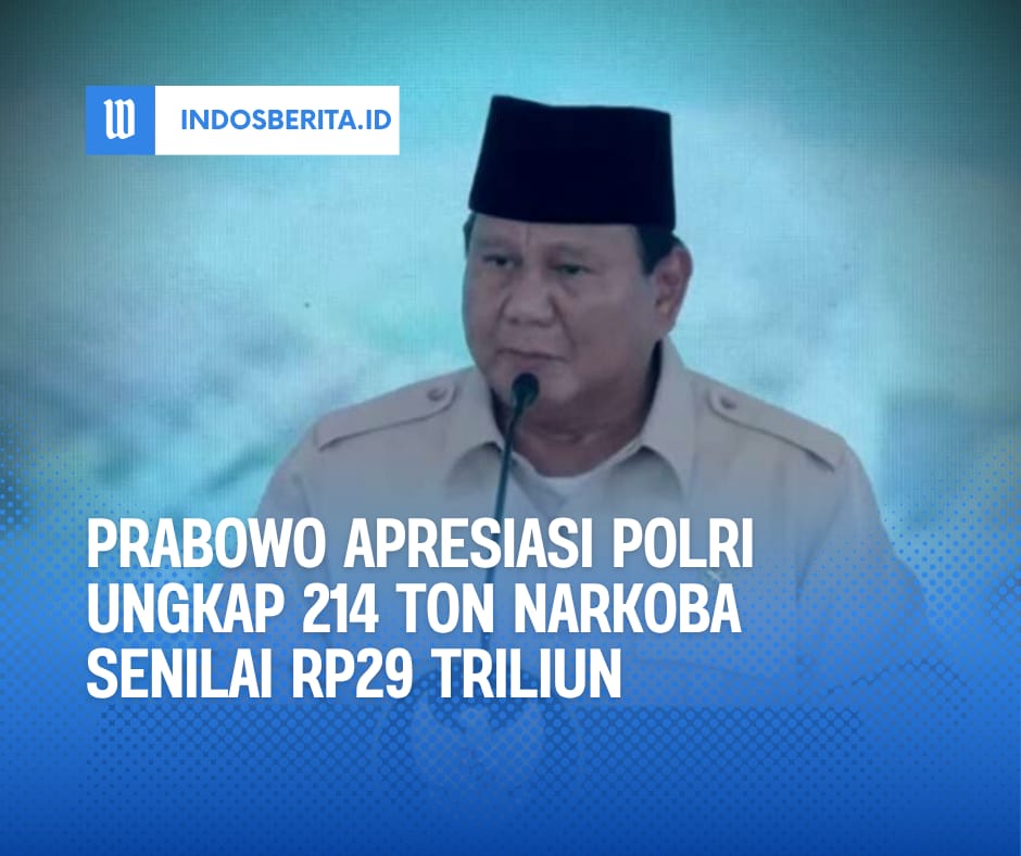 214 Ton Narkoba Dimusnahkan, Prabowo Puji Kinerja Polri