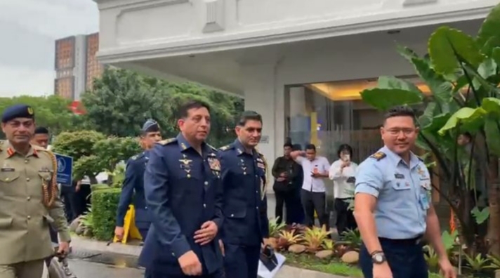 Kepala AU Pakistan Bertemu Prabowo di Istana Merdeka