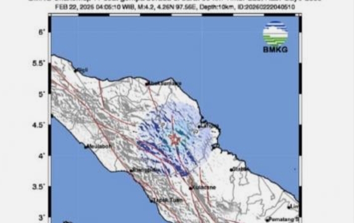 Enam Gempa Guncang Gayo Lues dalam Sehari