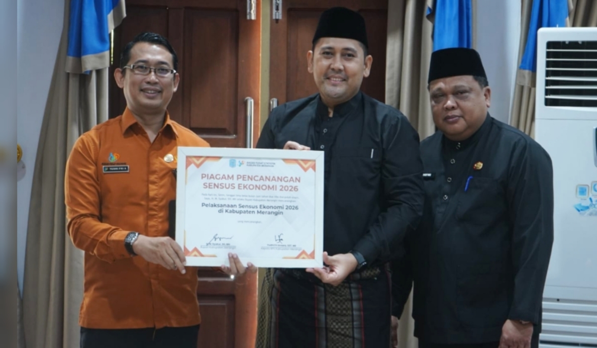 Sensus Ekonomi 2026 Dimulai di Merangin, Bupati Jadi Orang Pertama yang Didata