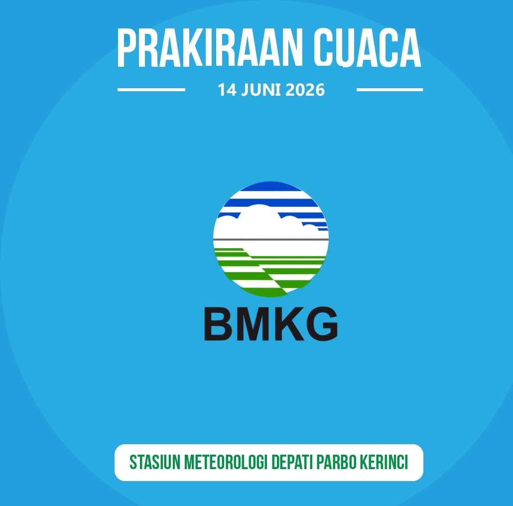 BMKG Keluarkan Prakiraan Terbaru, Kerinci dan Sungai Penuh Berpotensi Hujan Ringan