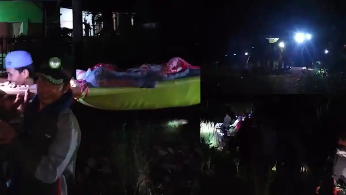 Viral! Warga Tandu Pasien Lewati Jalan Rusak di Renah Pemetik Kerinci, Ambulans Tak Bisa Masuk