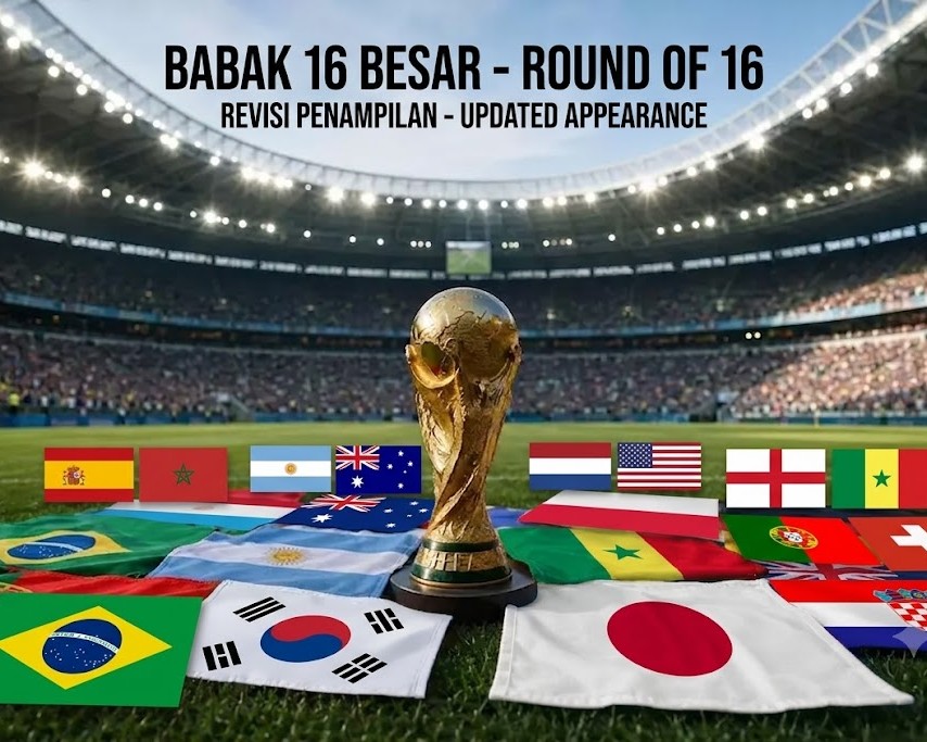 Babak 16 Besar Piala Dunia 2026 Dimulai,Big Match Spanyol vs Portugal Curi Perhatian