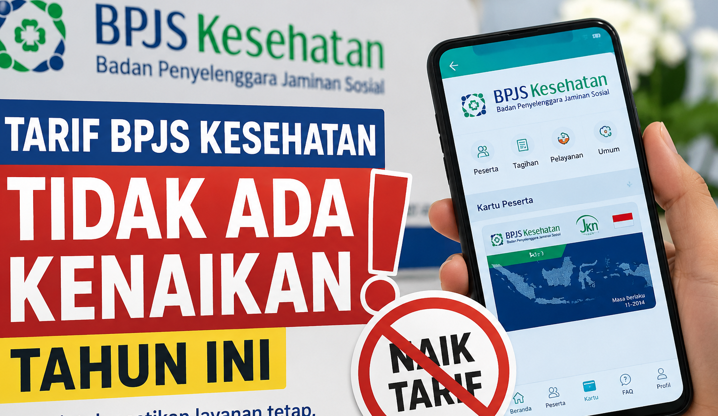 Kabar Baik Peserta BPJS, Menkes Pastikan Tarif BPJS Tak Naik Tahun Ini