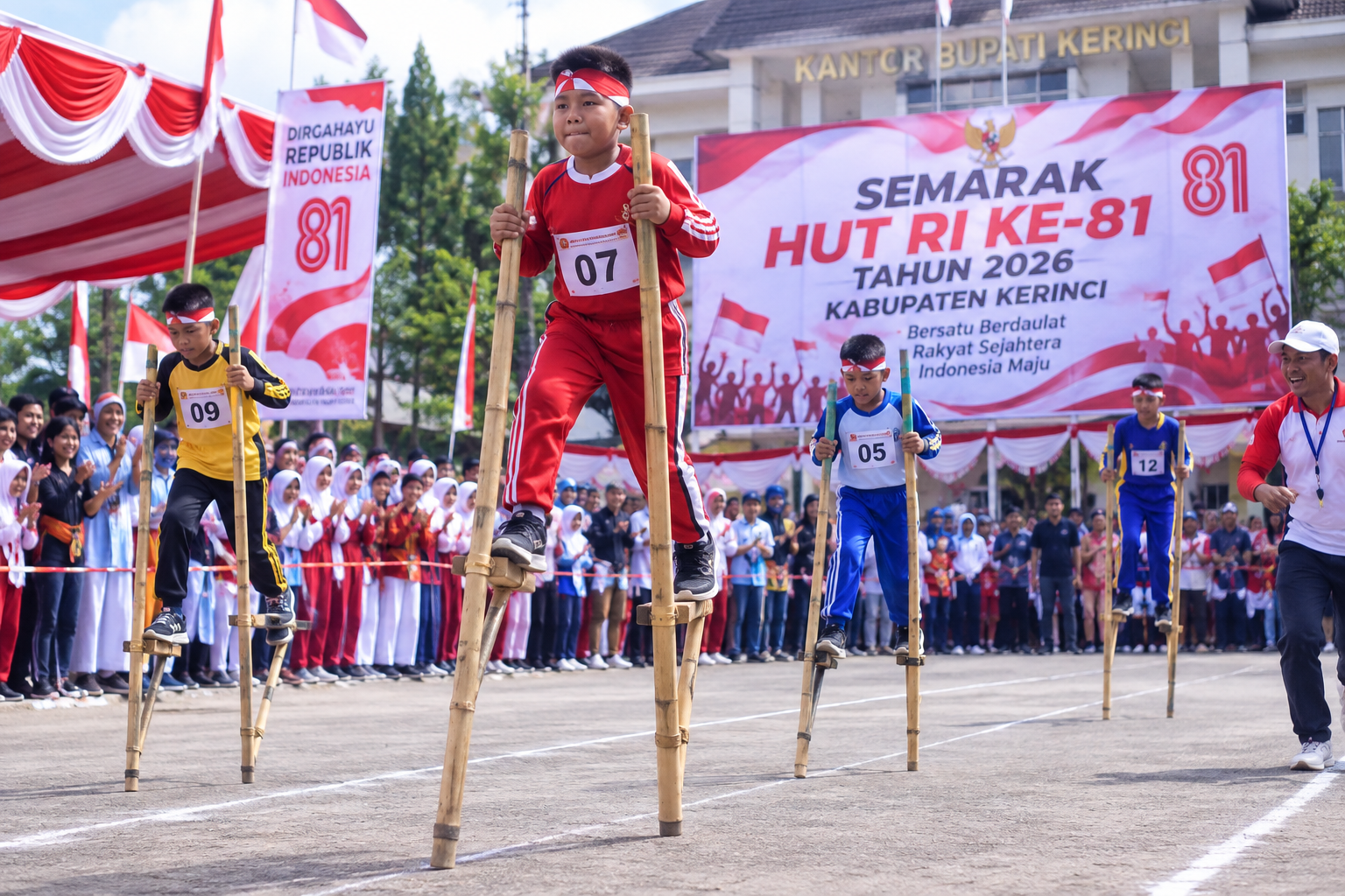 Meriahkan HUT RI ke-81, Dinas Pendidikan Kerinci Hidupkan Kembali Permainan Tradisional