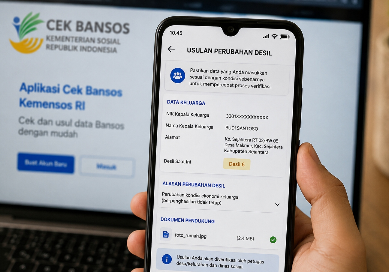 2 Cara Usul Bansos dan Ubah Desil DTSEN 2026, Begini Langkahnya
