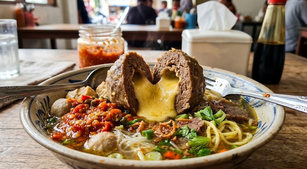 Bakso Keju Lumer Bikin Nagih, Lelehan Keju Jadi Sensasi Baru Kuliner Favorit