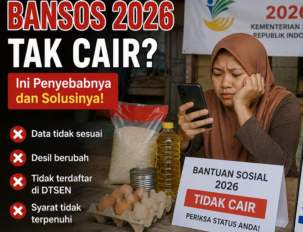 Bansos 2026 Tak Cair,Ini 4 Penyebab yang Wajib Diketahui KPM