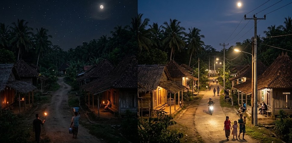 37 Tahun Gelap Gulita, Kini 45 Tiang Listrik Siap di Tancapkan di Rantau Palimbang Merangin