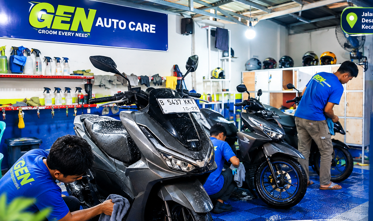 Jangan Asal Lap! GEN Autocare Ungkap Cara Aman Bersihkan Motor