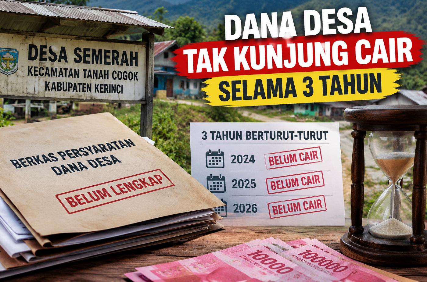 Dana Desa Tak Kunjung Cair,Desa Semerah Hadapi Ujian Tiga Tahun Berturut-turut