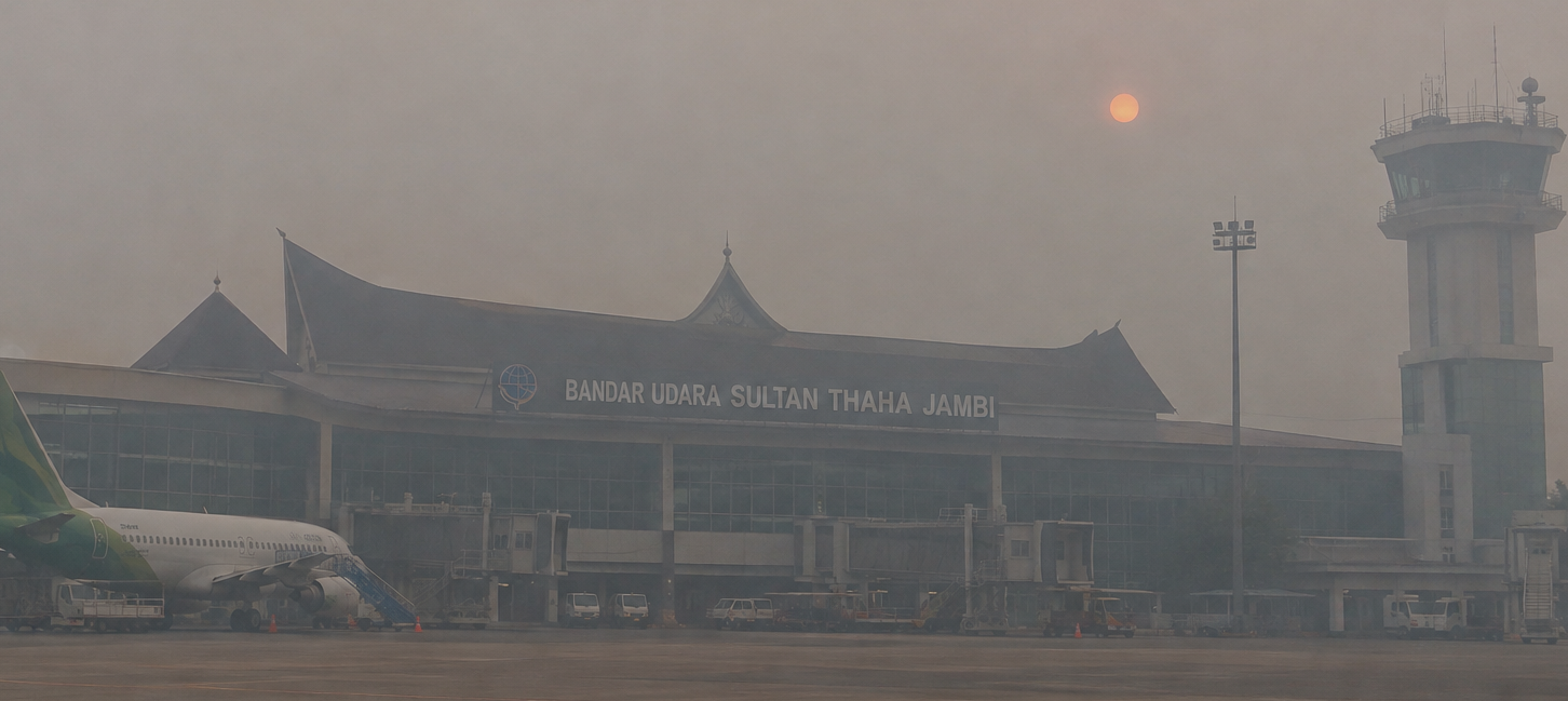 Kabut Asap Karhutla Ganggu 6 Penerbangan di Bandara Jambi, Batik Air hingga Garuda Terdampak
